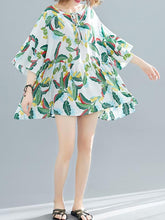 Loose Colorful leaves Printed Shirt